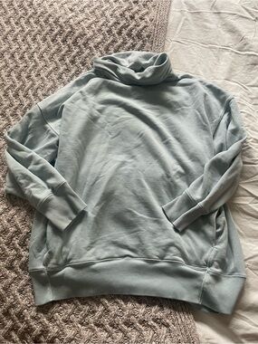 aerie oversized sweatshirt with pockets in grey